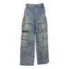24SS 2-Wege-Denim-Cargo-Hose mit Reissverschluss «Blue» 773759TPW534868