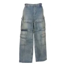 24SS 2-Wege-Denim-Cargo-Hose mit Reissverschluss «Blue» 773759TPW534868
