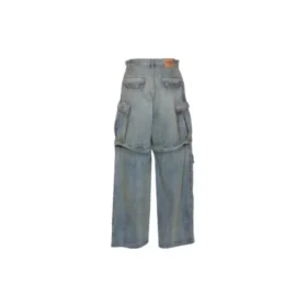 24SS 2-Wege-Denim-Cargo-Hose mit Reissverschluss «Blue» 773759TPW534868
