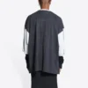 3/4-Ärmel-Logo-T-Shirt «Washed Black Heather Grey» 699190TMVC81208