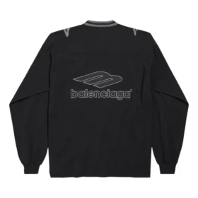 3B Football Langarm-T-Shirt mit V-Ausschnitt «Schwarz Anthrazit» 857085TTVQ61066