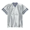 3B Football V-Ausschnitt Glänzendes Jersey Oversize «Grey White» 857113TTVQ71461