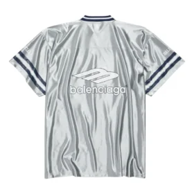 3B Football V-Ausschnitt Glänzendes Jersey Oversize «Grey White» 857113TTVQ71461