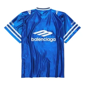 3B Football V-Ausschnitt Glänzendes Jersey Oversize «Royal Blue White» 857113TTVQ74701