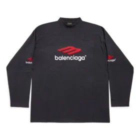 3B Sports Icon Langarm-T-Shirt Oversized «Schwarz Rot Weiss» 720250TPVD71470