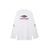 3B Sports Icon Langarm-T-Shirt Oversized «Weiss Schwarz Rot» 720250TPVD79065