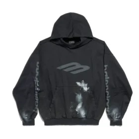 3B Stencil Hoodie, mittlere Passform «Schwarz» 767877TQVT71083