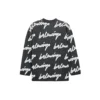3D Scribble Rundhals-Baumwollpullover «Black» 625985T31801070