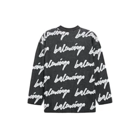 3D Scribble Rundhals-Baumwollpullover «Black» 625985T31801070