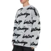 3D Scribble Rundhals-Baumwollpullover «White» 625985T31809040