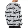 3D Scribble Rundhals-Baumwollpullover «White» 625985T31809040