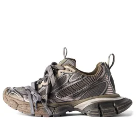 3XL Sneaker Abgetragene Sneakers «Braunes Mesh und Polyurethan» 734734W3XL72200