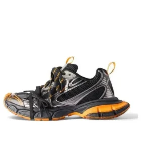 3XL Sneaker «Schwarz Orange Grau Mesh und Polyurethan» 734734W3XL31178