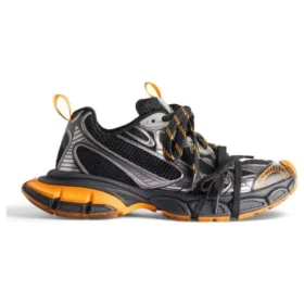3XL Sneaker «Schwarz Orange Grau Mesh und Polyurethan» 734734W3XL31178