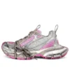 3XL-Sneaker «Weiss, Grau und Pink, Mesh und Polyurethan» 734731W3XL59050