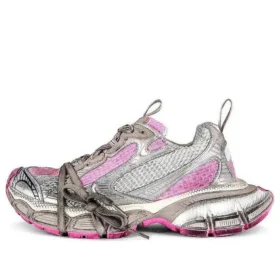 3XL-Sneaker «Weiss, Grau und Pink, Mesh und Polyurethan» 734731W3XL59050