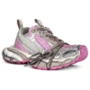 3XL-Sneaker «Weiss, Grau und Pink, Mesh und Polyurethan» 734731W3XL59050