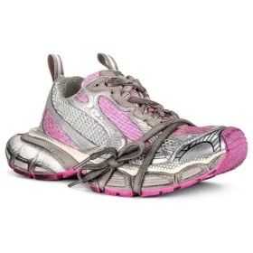 3XL-Sneaker «Weiss, Grau und Pink, Mesh und Polyurethan» 734731W3XL59050