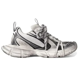 3XL-Sneaker «Weiss und Schwarz, Mesh und Polyurethan» 734734W3XL49710