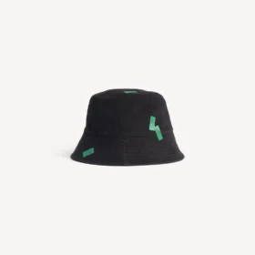 520-Stickers-Bucket-Hat für Damen in Schwarz
