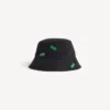 520-Stickers-Bucket-Hat für Damen in Schwarz