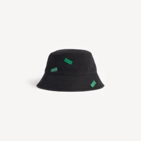 520-Stickers-Bucket-Hat für Damen in Schwarz