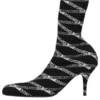 80 mm Monogram-Logo-Stiefel aus Spandex «Black» 549784W1P601264