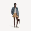 A-Linien-Boxershorts für Damen in Sandbeige