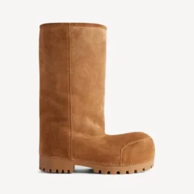Alaska-Pelz-Hochtiefel für Damen in Braun