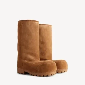 Alaska-Pelz-Hochtiefel für Damen in Braun