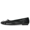 Anatomische Ballerinen «Schwarz, glänzend, weiches Schafsleder» 714260WBCW01000