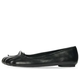 Anatomische Ballerinen «Schwarz, glänzend, weiches Schafsleder» 714260WBCW01000