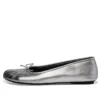 Anatomische Ballerinen «Silber glänzend, weiches Schafsleder» 714260WBFA18001