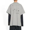 Archives Logos T-Shirt Oversized «Hellgrau» 712398TNVQ71342