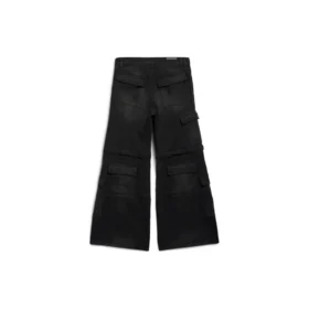 Ausgestellte Cargo-Hose «Schwarz» 783694TNW111672