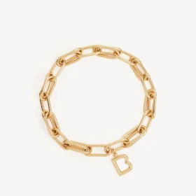 B-Link-Halskette für Damen in glänzendem Gold