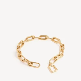 B-Link-Halskette für Damen in glänzendem Gold