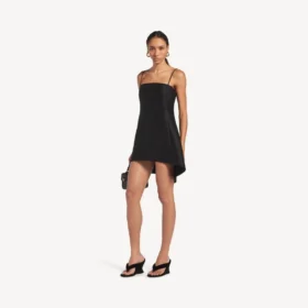 Babydoll-Trägerkleid für Damen in Schwarz