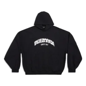 Back Flip Round Hoodie Oversized «Schwarz Weiss» 761458TPVG11070