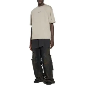 Back-T-Shirt, mittlere Passform «Beige» 612966TOVJ89763