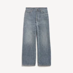 Baggy-Jeans für Herren mit Denim-Stitch-Motiv in Dunkelblau