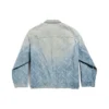 Bal Diagonal Allover Oversize-Jacke «Light Blue Japanese Ring Denim» 773616TPW534868