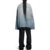 Bal Diagonal Allover Oversize-Jacke «Light Blue Japanese Ring Denim» 773616TPW534868