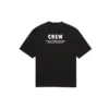 Balenciaga Crew-T-Shirt für Herren mit Alphabet-Aufdruck, kurzärmelig, schwarz 620969TIV741070