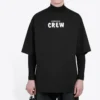 Balenciaga Crew-T-Shirt für Herren mit Alphabet-Aufdruck, kurzärmelig, schwarz 620969TIV741070