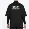 Balenciaga Crew-T-Shirt für Herren mit Alphabet-Aufdruck, kurzärmelig, schwarz 620969TIV741070