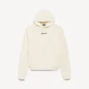 Balenciaga Damen-Hoodie mit mittlerer Passform und «Back»-Motiv in Creme