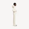 Balenciaga Damen-Hoodie mit mittlerer Passform und «Back»-Motiv in Creme