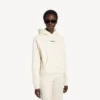 Balenciaga Damen-Hoodie mit mittlerer Passform und «Back»-Motiv in Creme