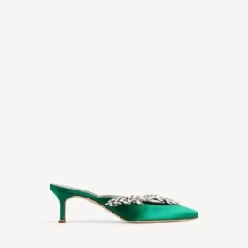 Balenciaga für Damen | Manolo Blahnik Pantoletten in der Farbe «Grass»